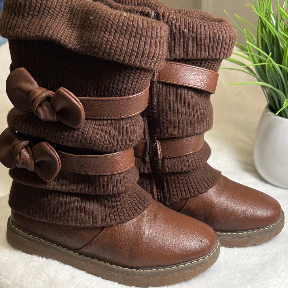 Dream Pairs Knit Bow Boots